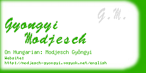 gyongyi modjesch business card
